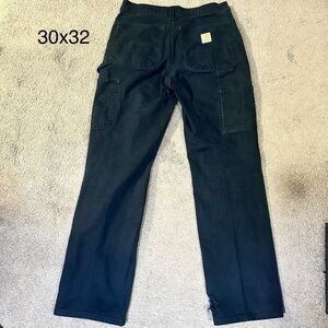 Carhartt Men's Dark Cargo Pants, Double Knee, Semi Distressed 30x32